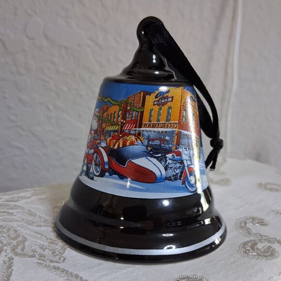 Harley-Davidson 2011 Collectible Ceramic Christmas Bell Ornament - Picture 4 of 8